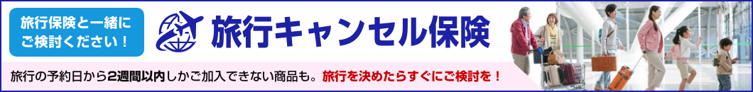 最新!人気の旅行キャンセル保険ランキング